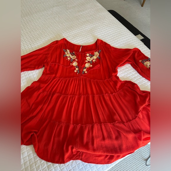 Free People floral embroidered dress, size large - Picture 8 of 14